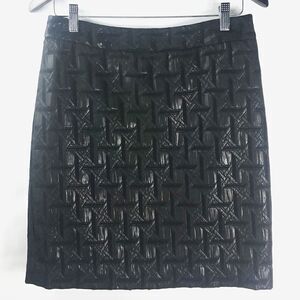 Worthington Black Jacquard Skirt with‎ Metallic Sheen Size 4
